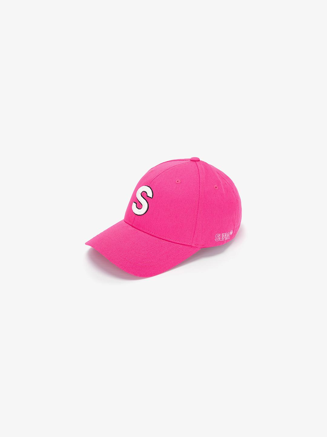 S LOGO HARD BALL CAP PINK