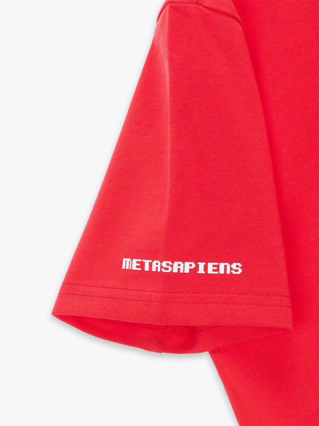 SUPRA PIXEL LOGO CROP T-SHIRT RED