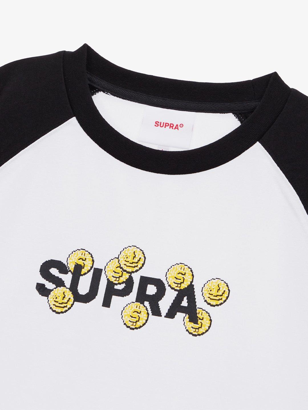 SUPRA COIN RAGLAN T-SHIRT BLACK