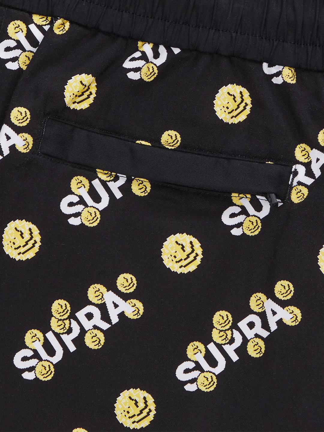SUPRA COIN MONOGRAM SHORTS BLACK