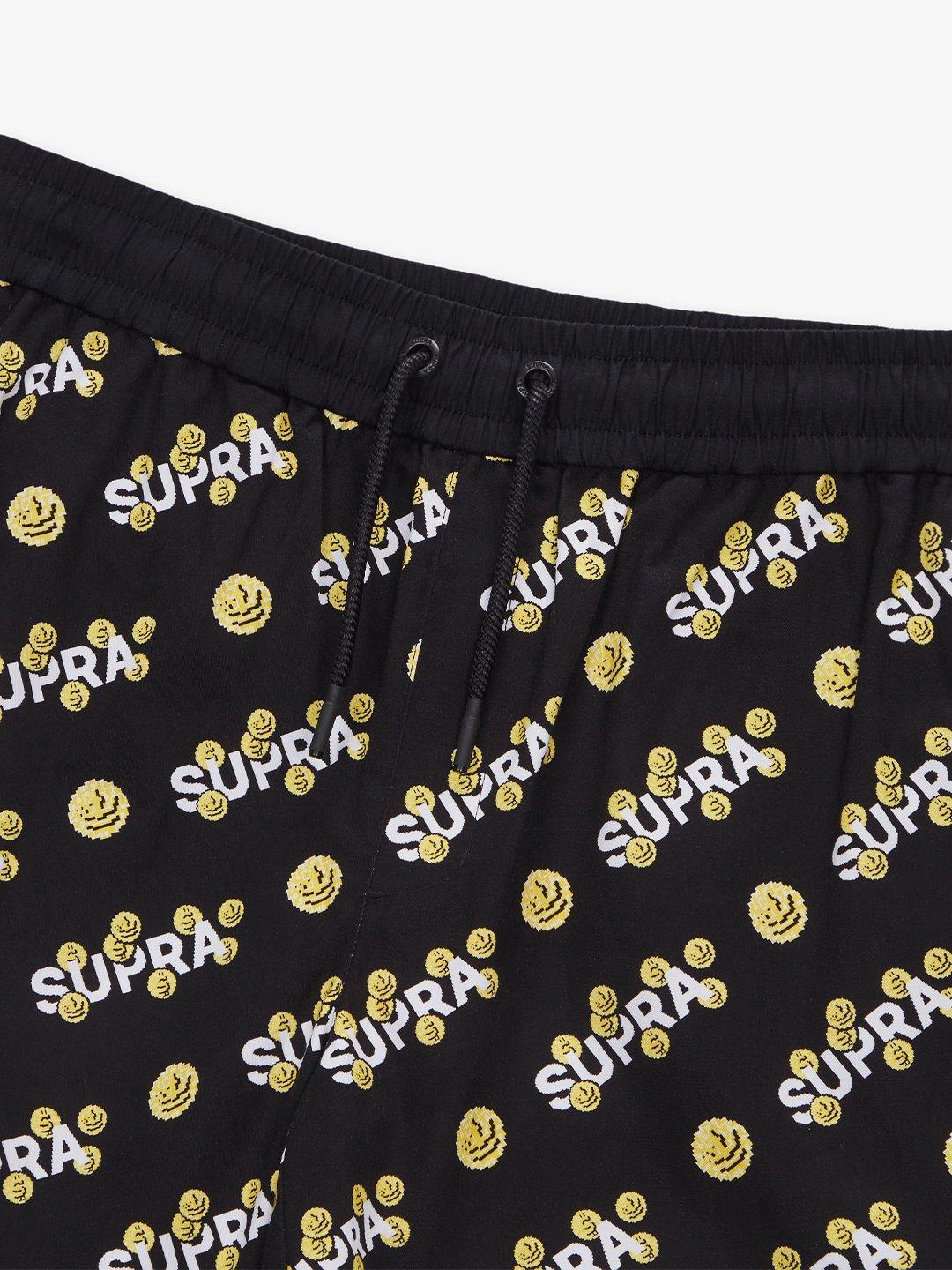 SUPRA COIN MONOGRAM SHORTS BLACK