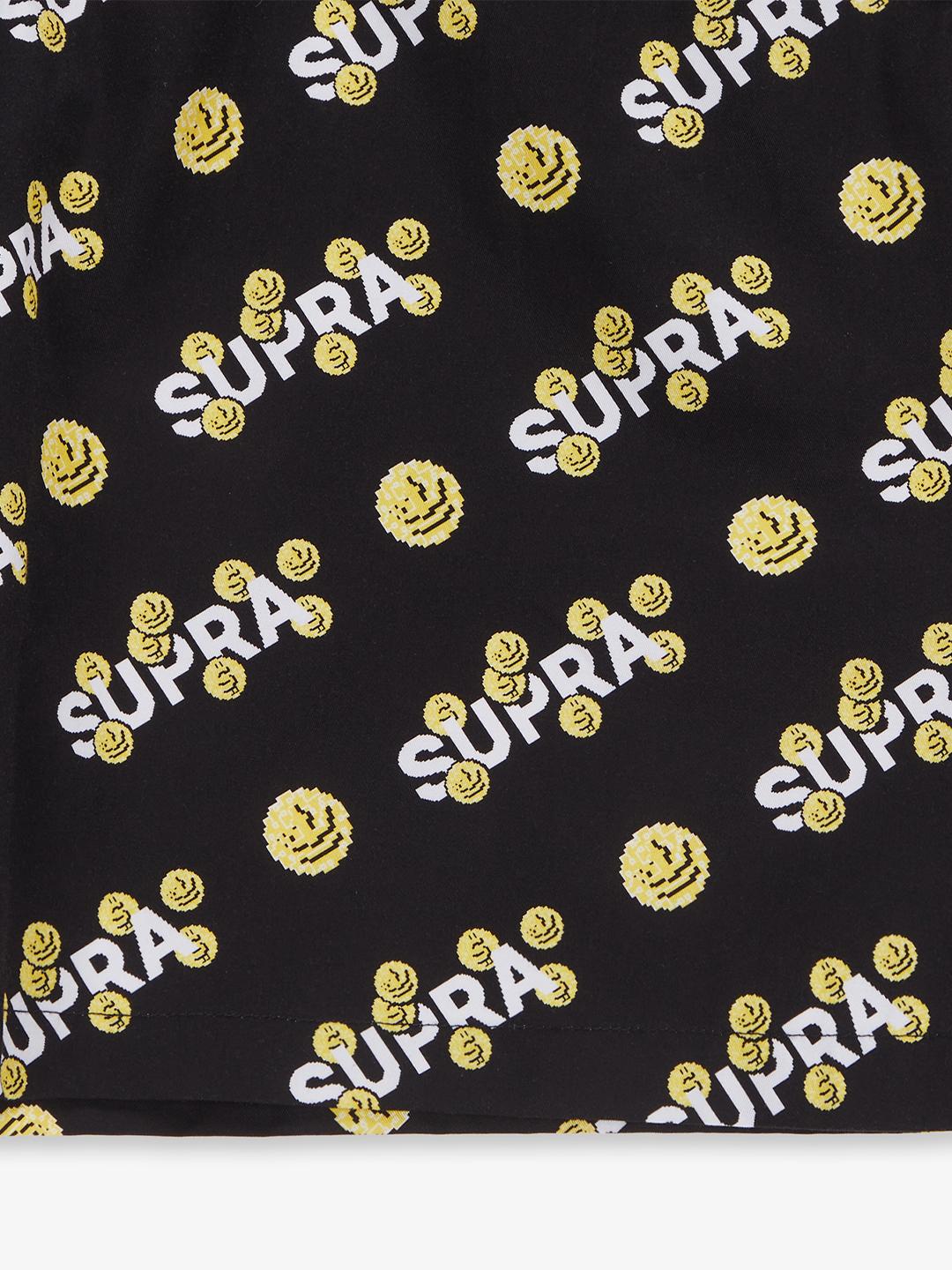 SUPRA COIN MONOGRAM SHORTS BLACK