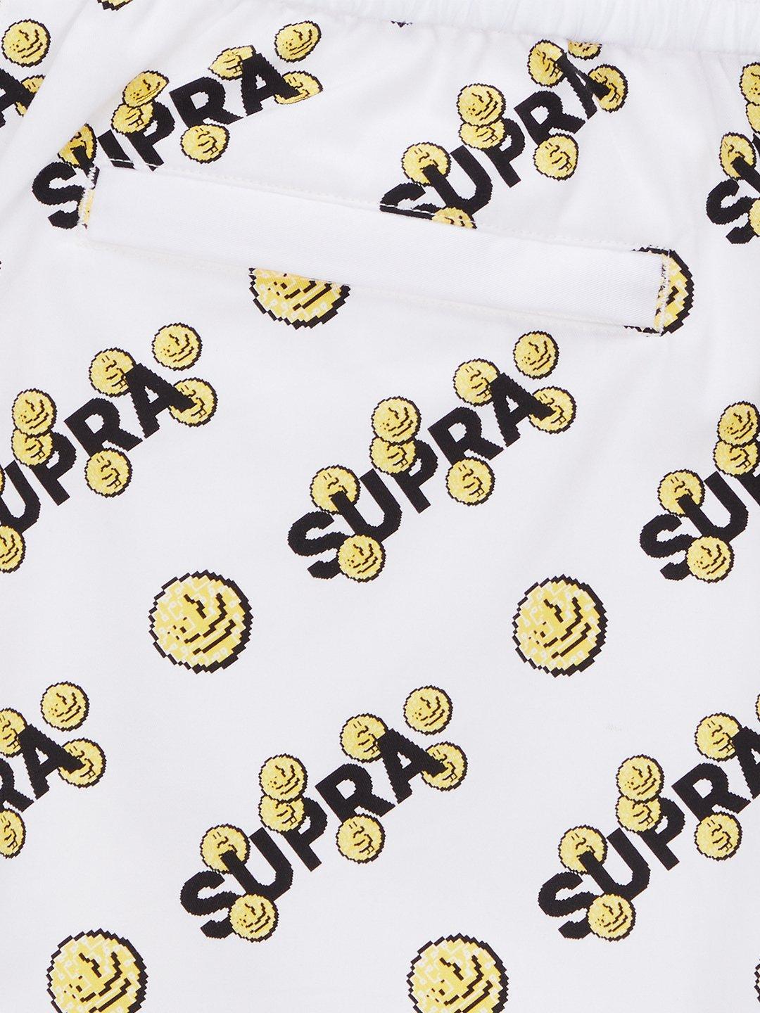 SUPRA COIN MONOGRAM SHORTS WHITE