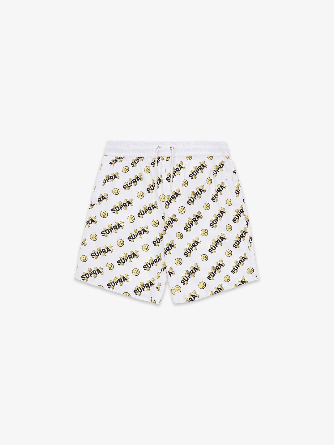 SUPRA COIN MONOGRAM SHORTS WHITE