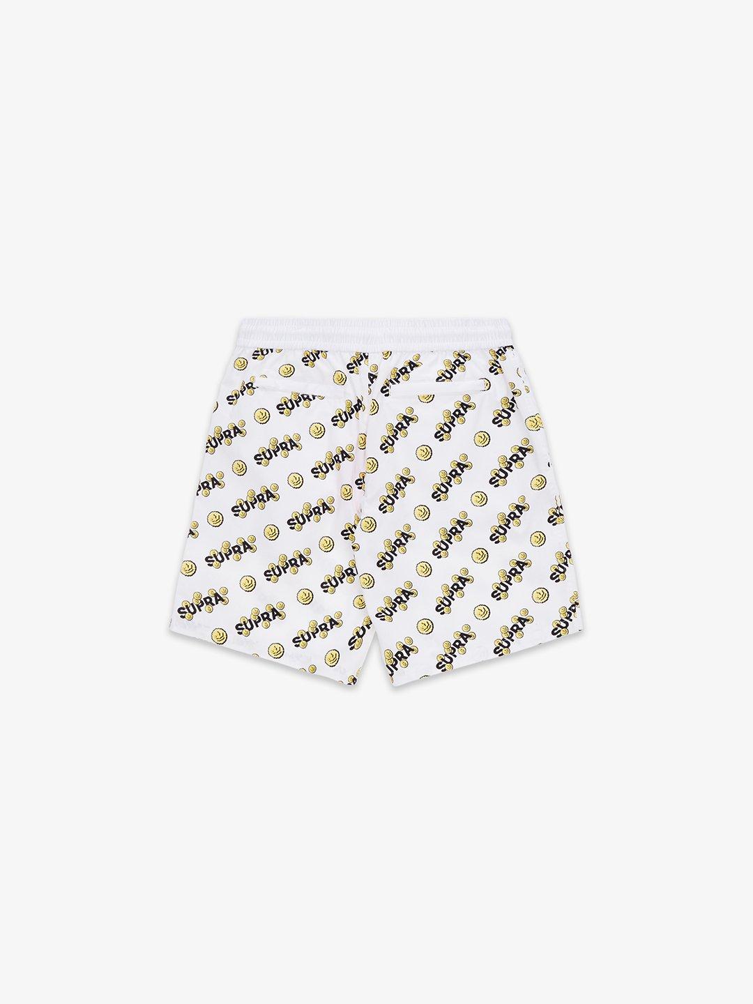 SUPRA COIN MONOGRAM SHORTS WHITE