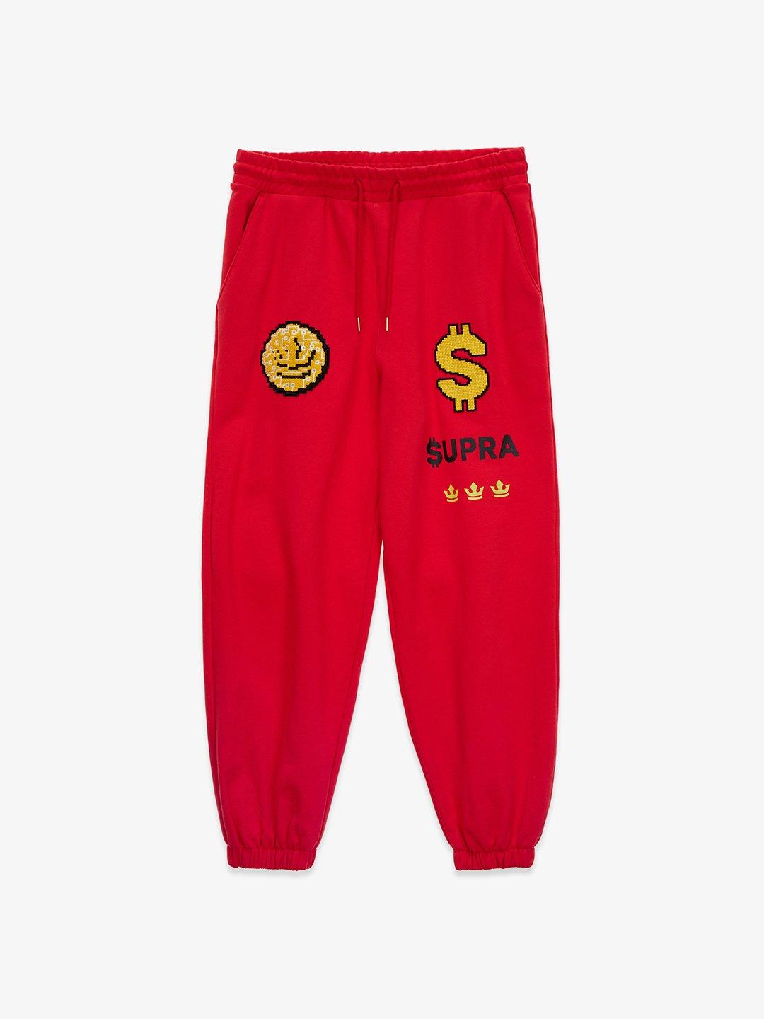 SUPRA COIN JOGGER SWEATPANTS RED
