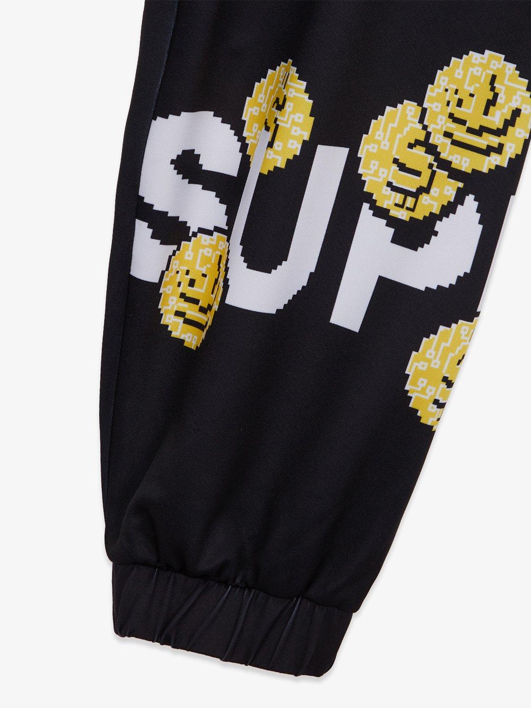 SUPRA COIN MONOGRAM JOGGER PANTS BLACK