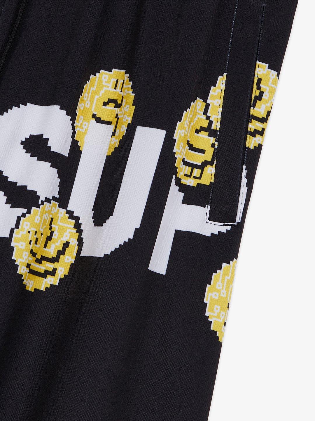 SUPRA COIN MONOGRAM JOGGER PANTS BLACK