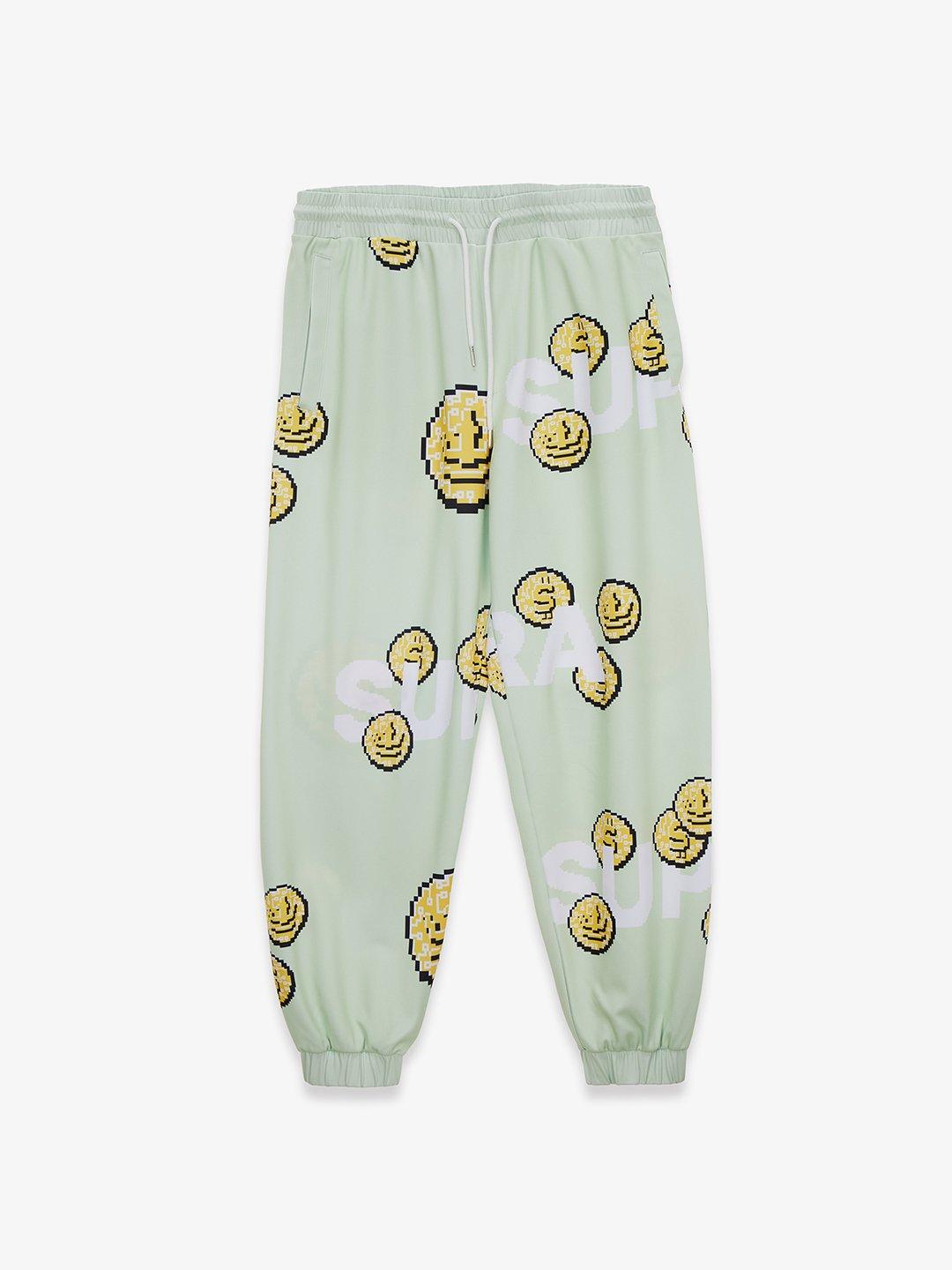 SUPRA COIN MONOGRAM JOGGER PANTS L.GREEN
