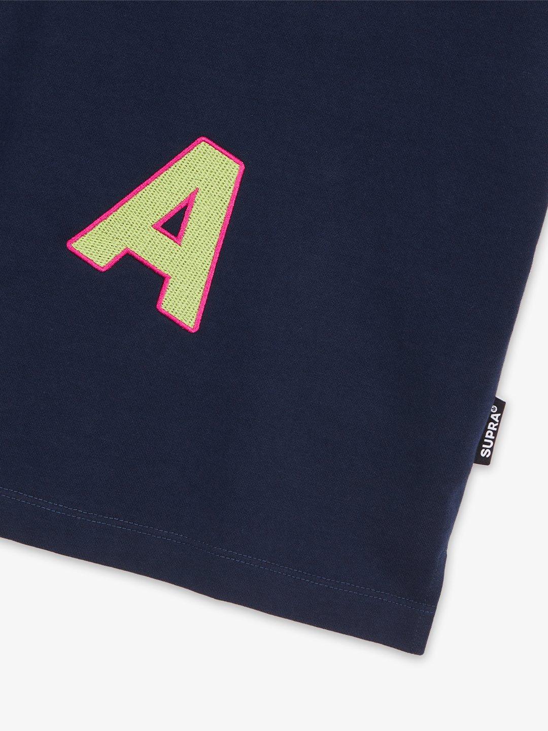 SUPRA SPELL MONOGRAM PIQUE SHIRT NAVY