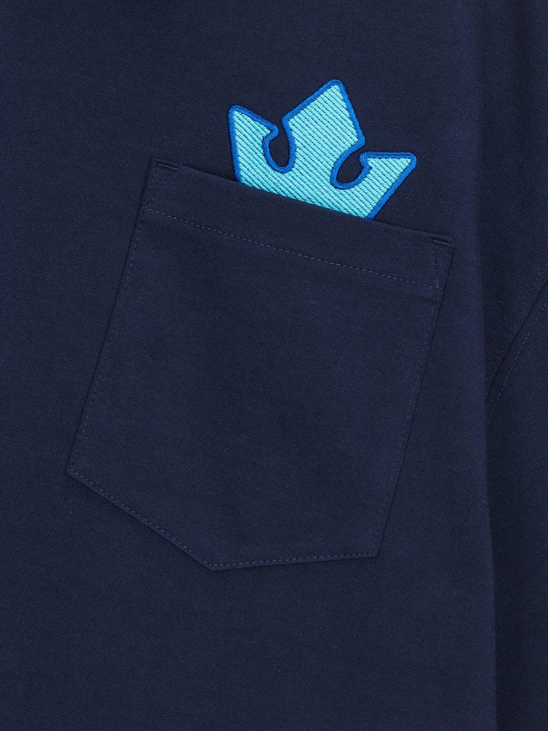 SUPRA SPELL MONOGRAM PIQUE SHIRT NAVY
