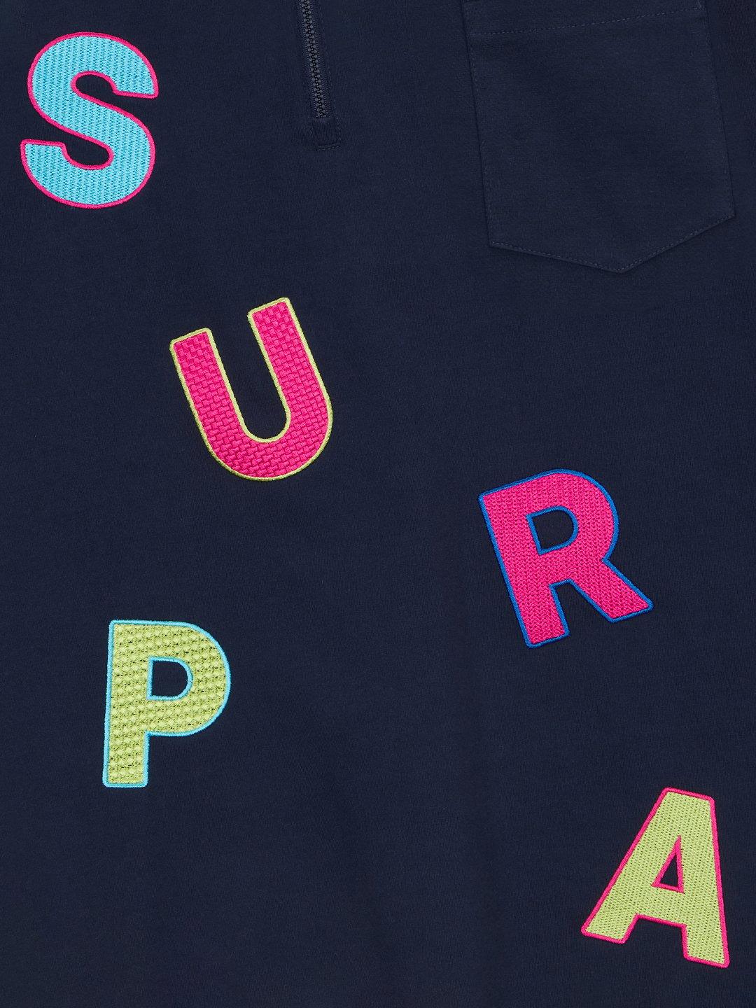 SUPRA SPELL MONOGRAM PIQUE SHIRT NAVY