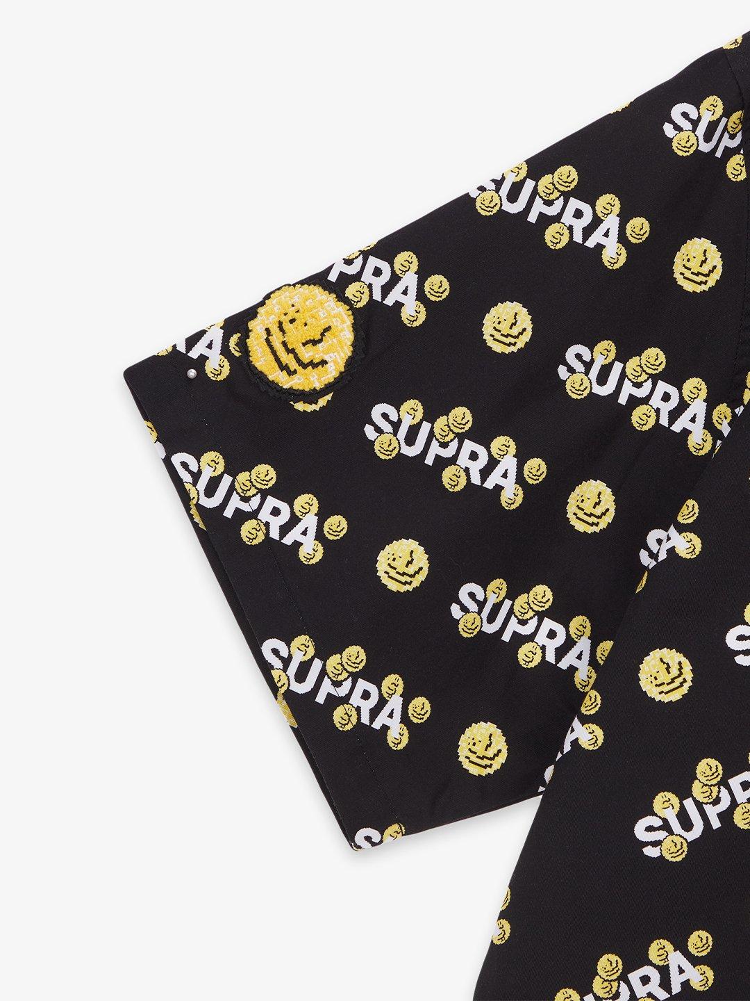 SUPRA COIN MONOGRAM HALF SHIRT BLACK