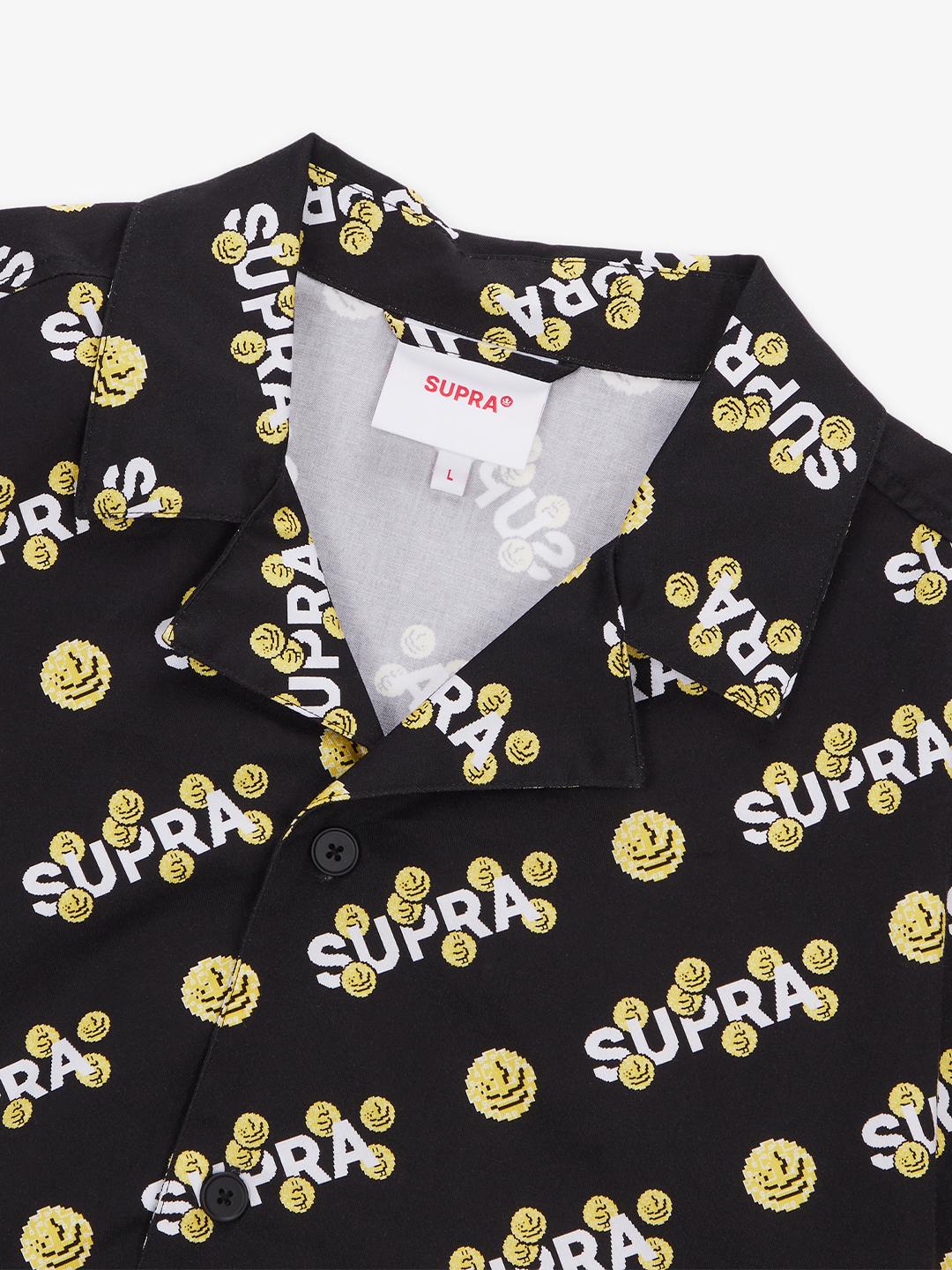 SUPRA COIN MONOGRAM HALF SHIRT BLACK