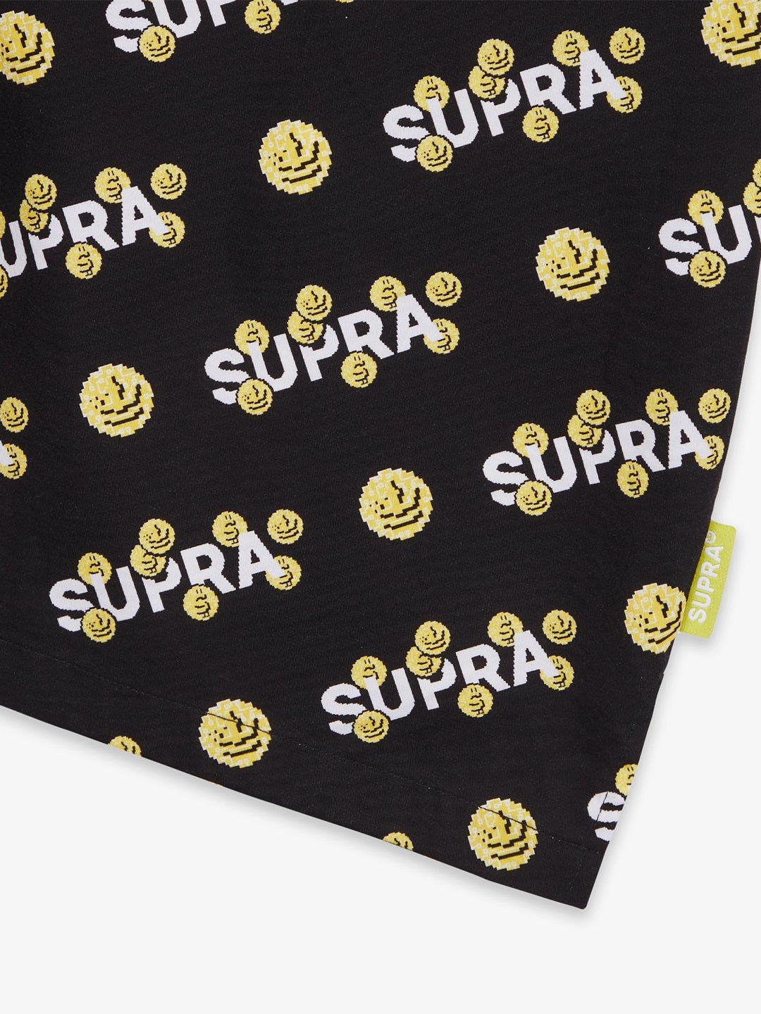 SUPRA COIN MONOGRAM HALF SHIRT BLACK