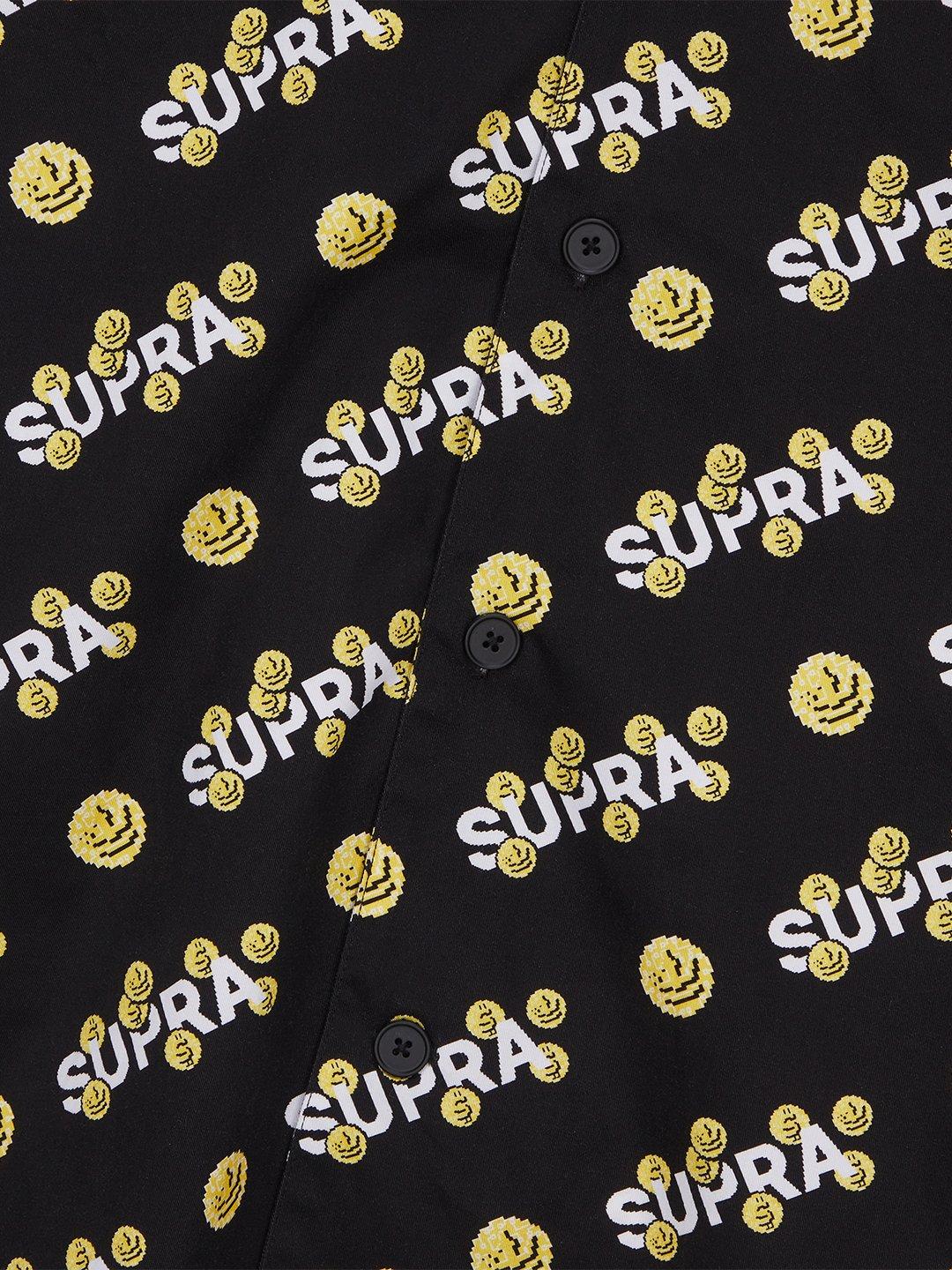 SUPRA COIN MONOGRAM HALF SHIRT BLACK