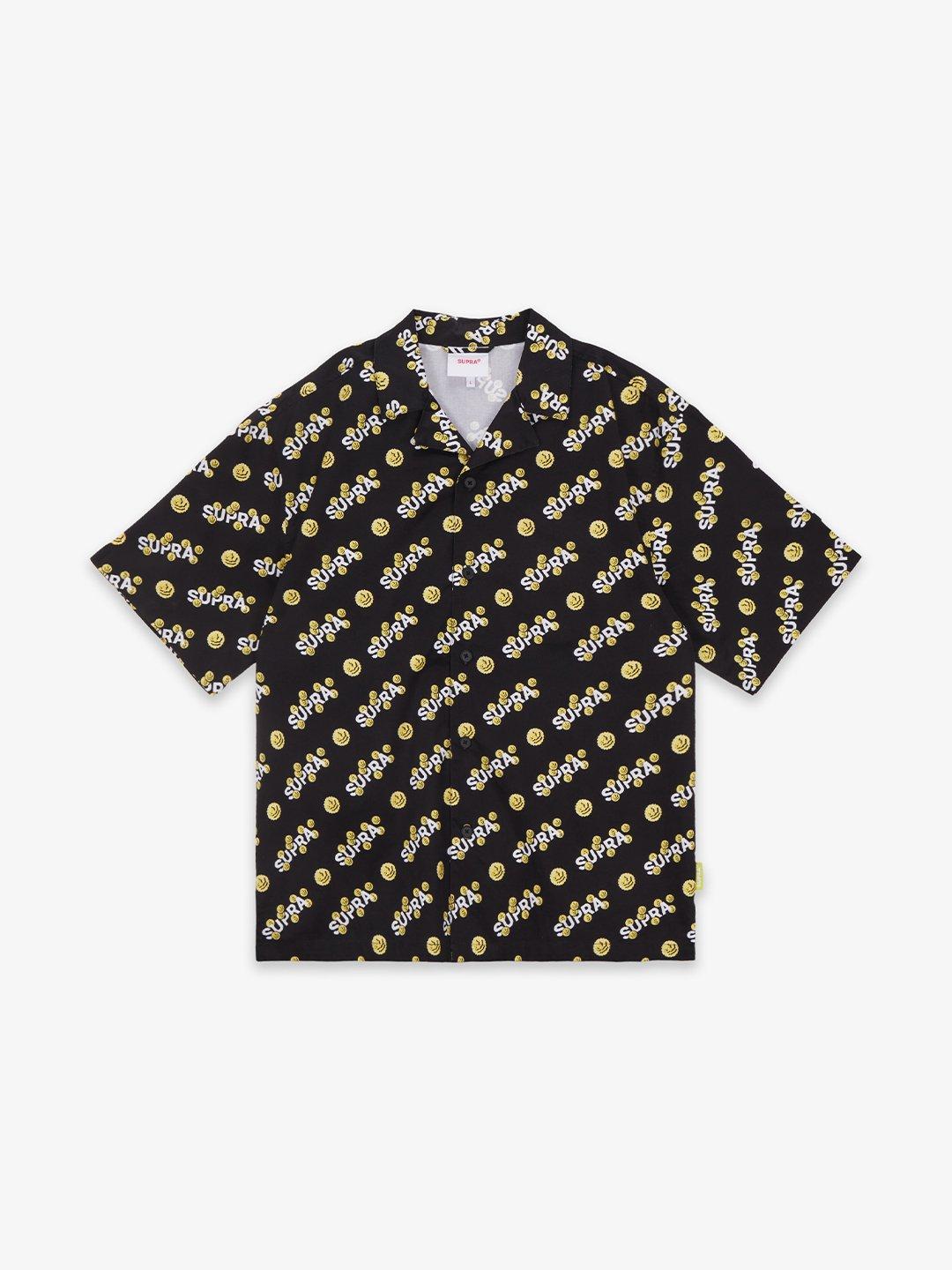 SUPRA COIN MONOGRAM HALF SHIRT BLACK