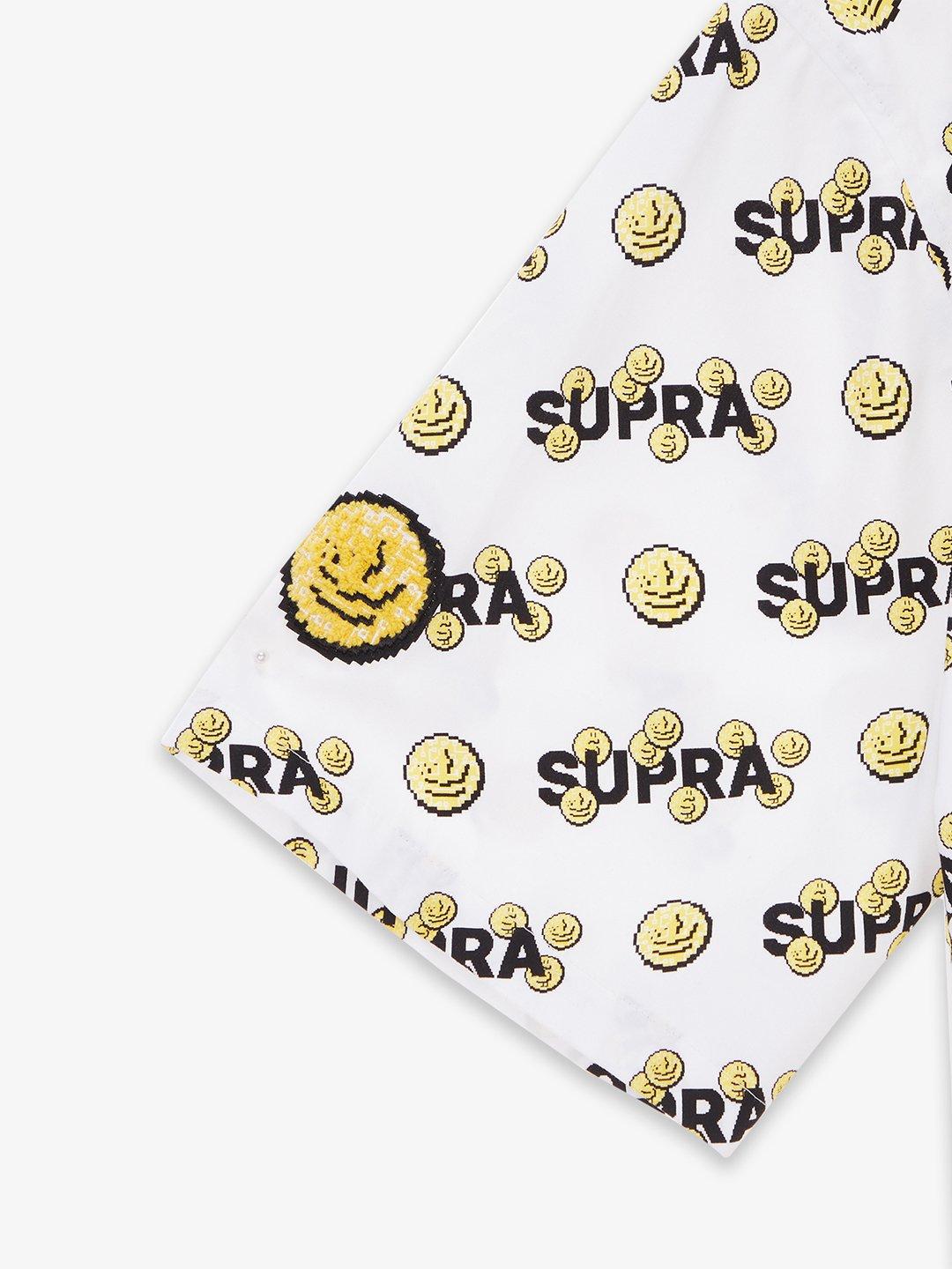 SUPRA COIN MONOGRAM HALF SHIRT WHITE