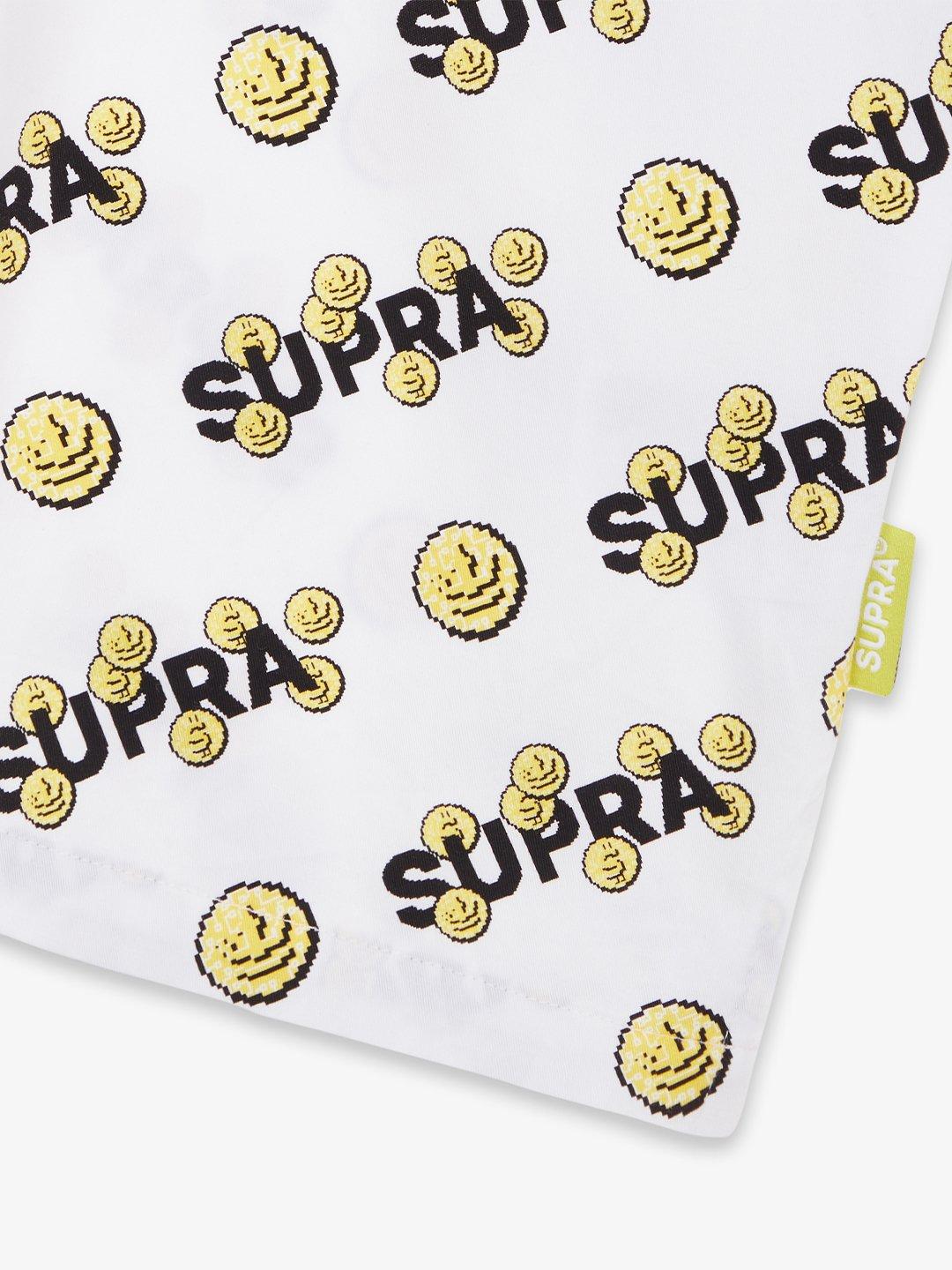 SUPRA COIN MONOGRAM HALF SHIRT WHITE