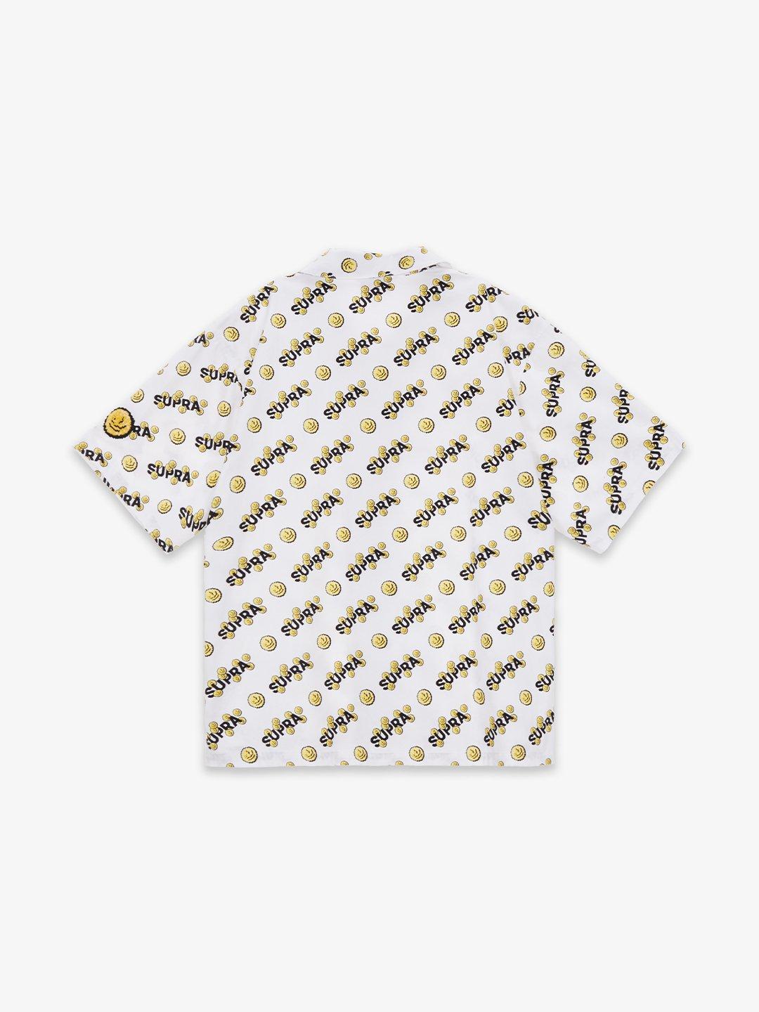 SUPRA COIN MONOGRAM HALF SHIRT WHITE