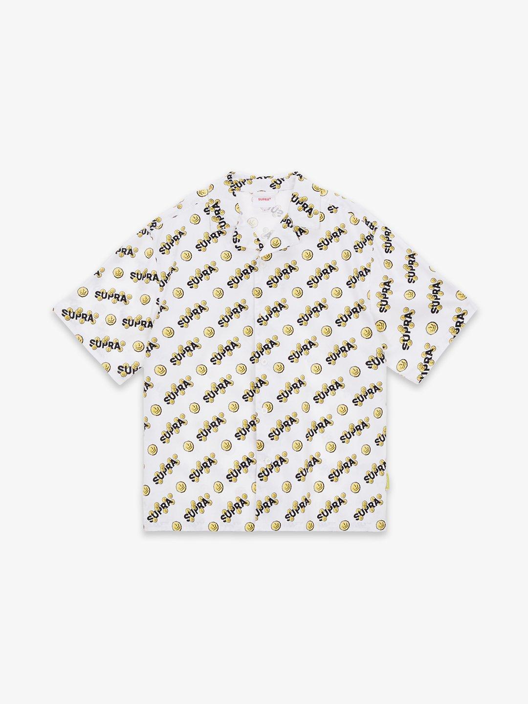 SUPRA COIN MONOGRAM HALF SHIRT WHITE