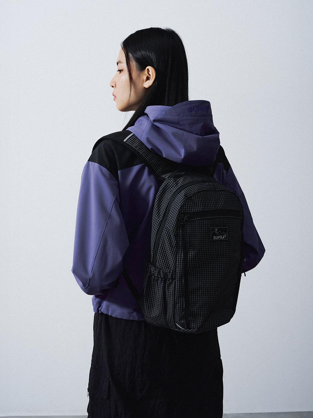 여성 투 포켓 배색 바람막이