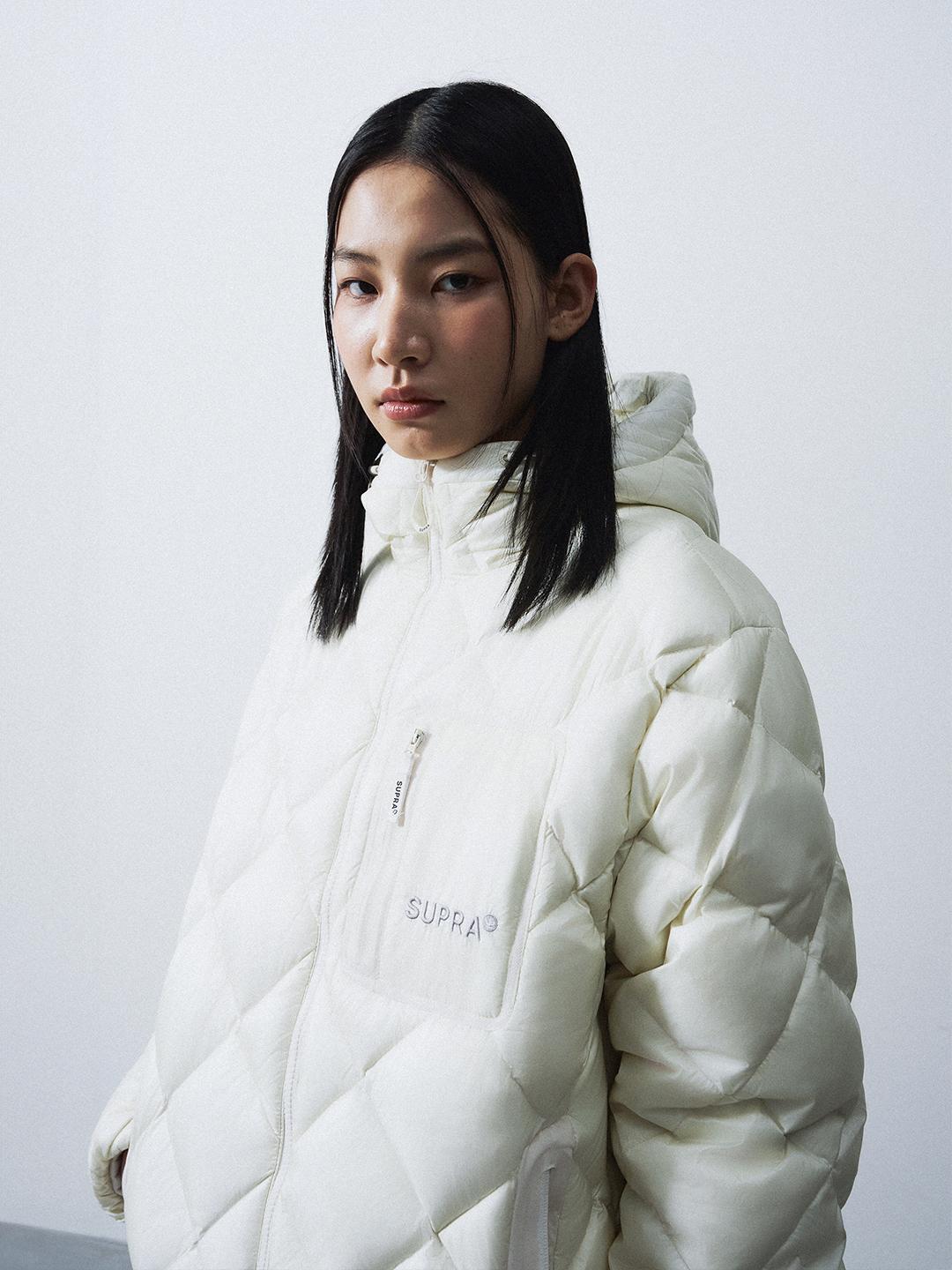 후드 퀼팅 경량 숏 다운 자켓