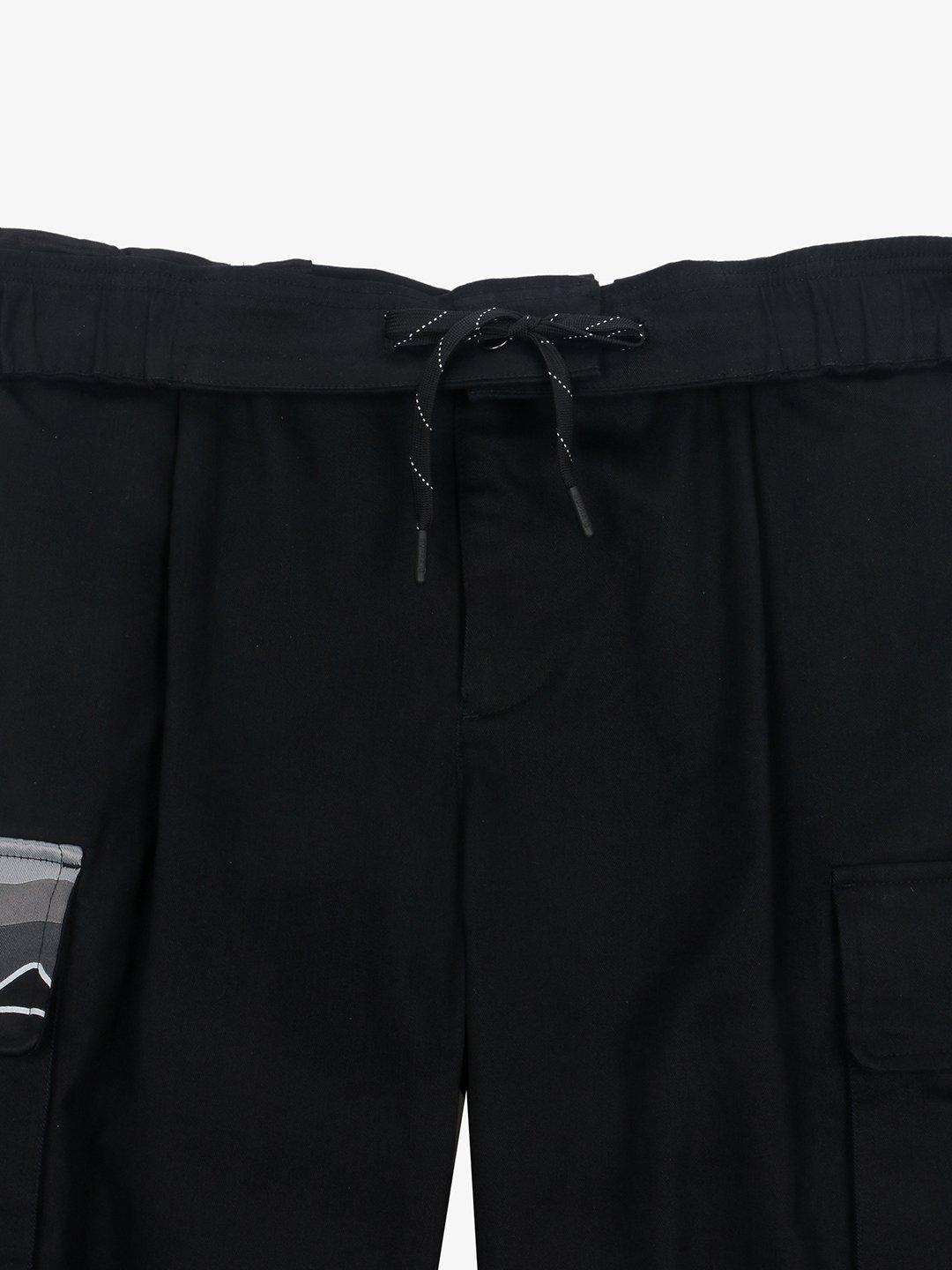 포켓 그래픽 우븐 와이드 팬츠