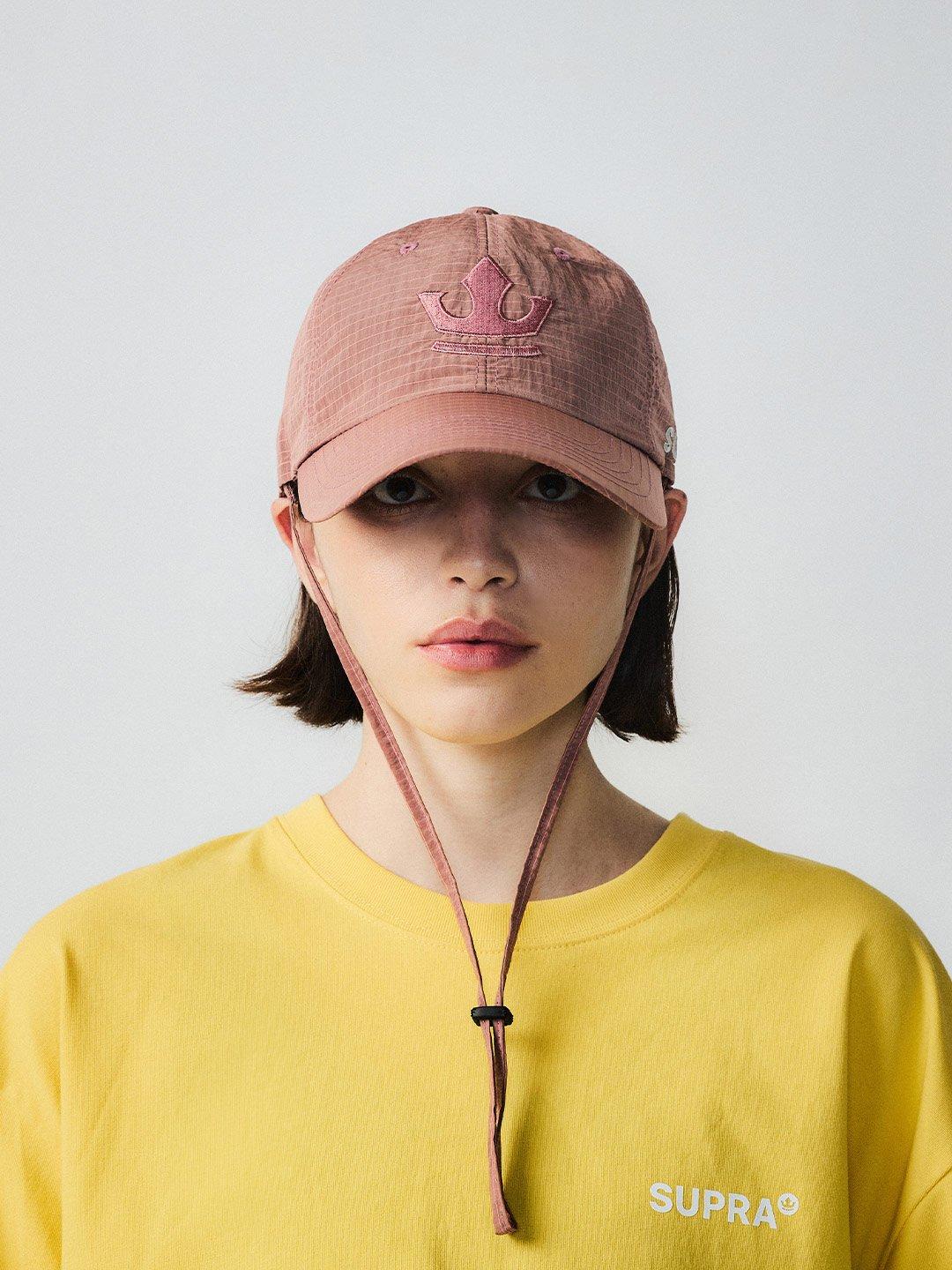 아웃도어 언스트럭처 우븐 스트링 포인트 로고 볼캡