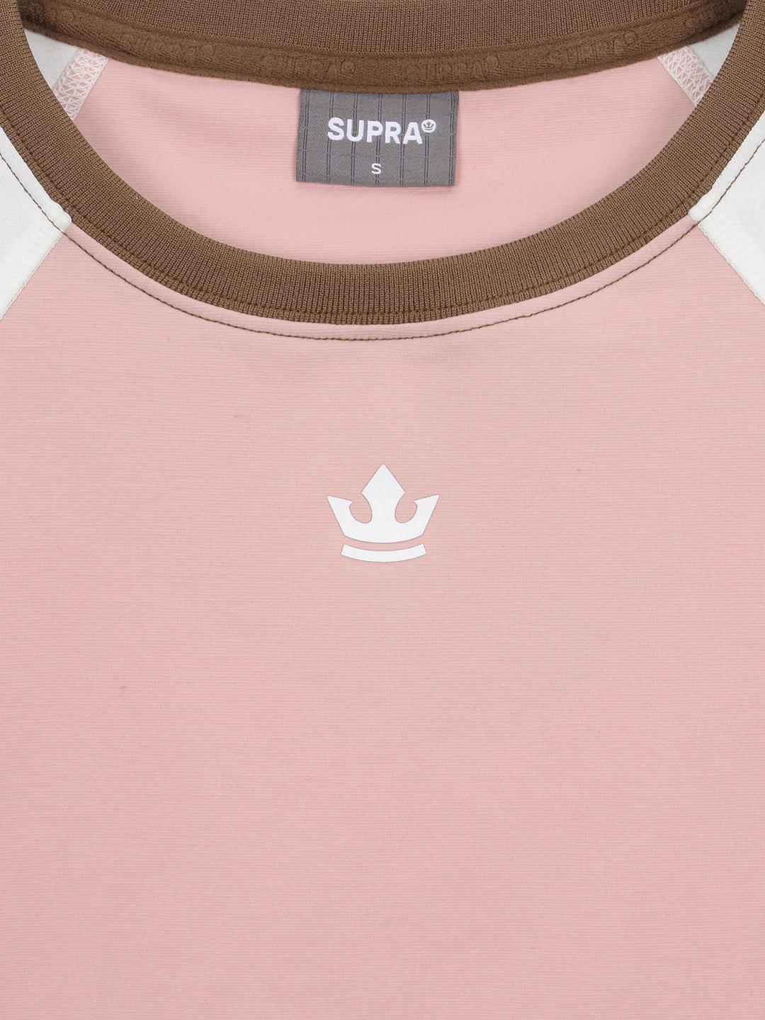 여성 컬러 배색 반팔 티셔츠
