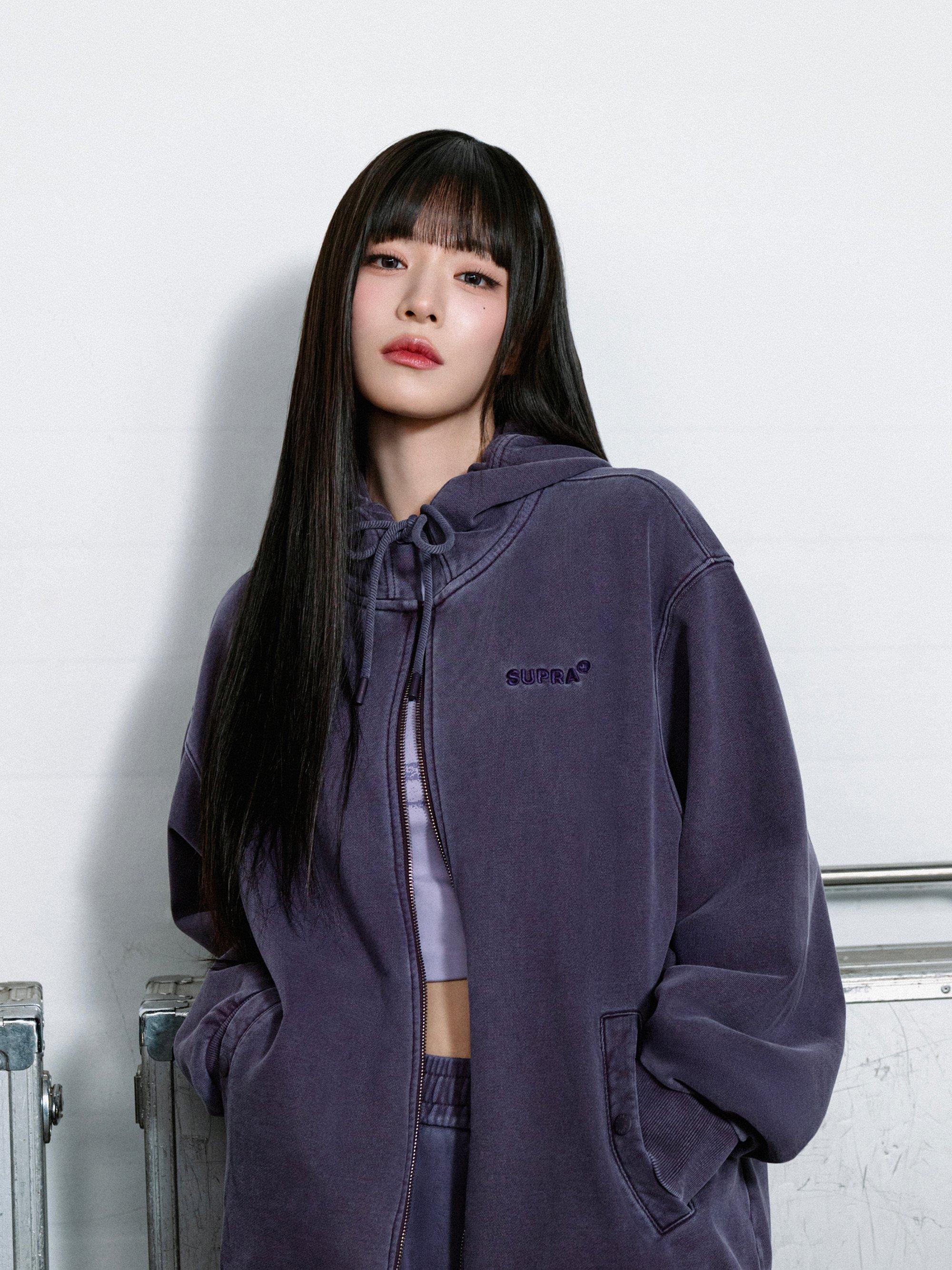가먼트 다잉 후드 집업 셋업